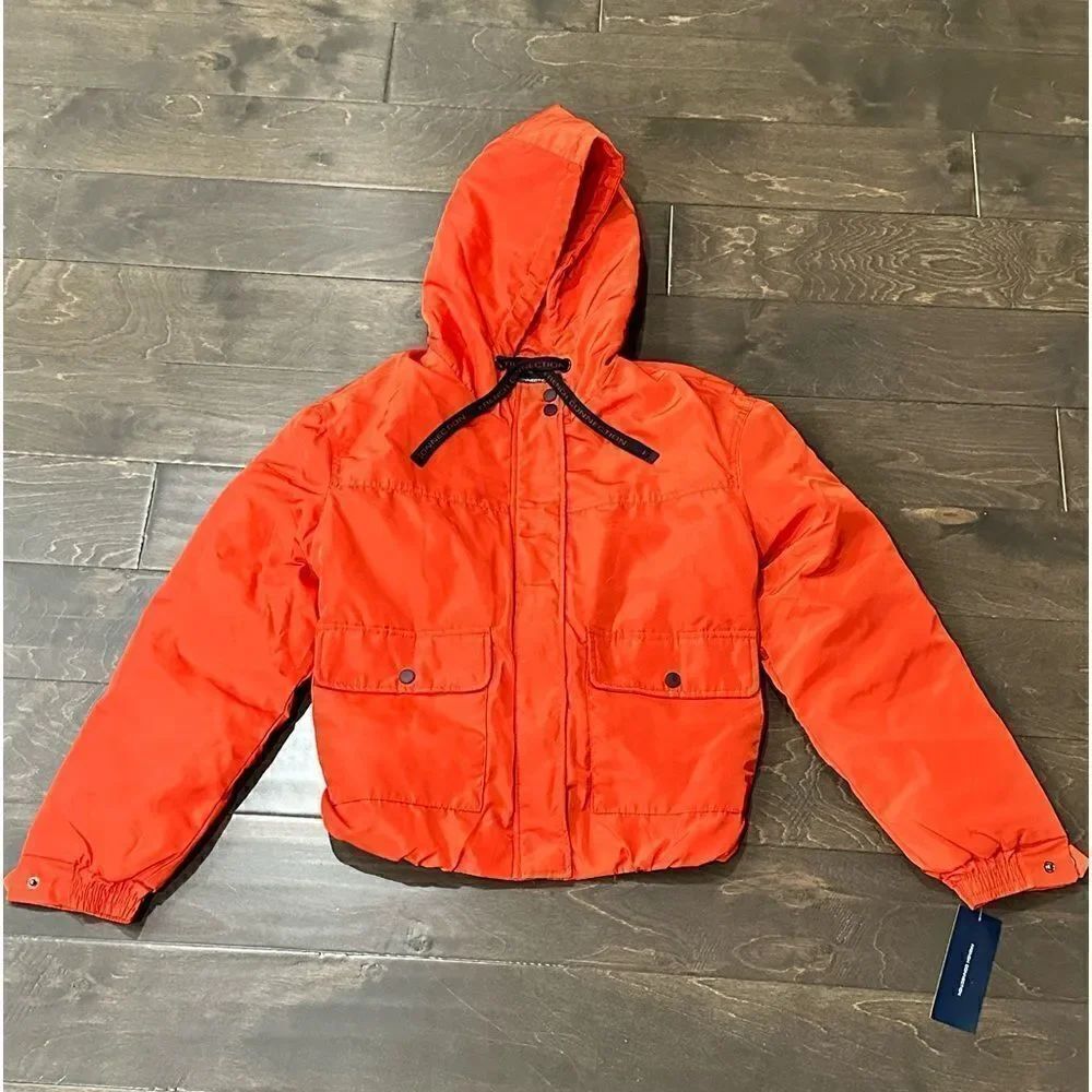 French Connection Flight Jacket in the Size Large in Orange Color - Picture 4 of 14